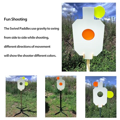 Highwild 12x20 AR500 Steel Shooting Target with Reactive Paddles & Mounting Bracket