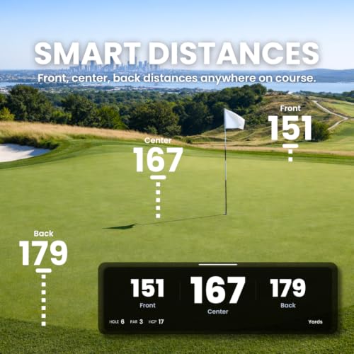 Pinned Golf Caddie Portable Magnetic GPS Tablet 8-Inch Touchscreen Gray