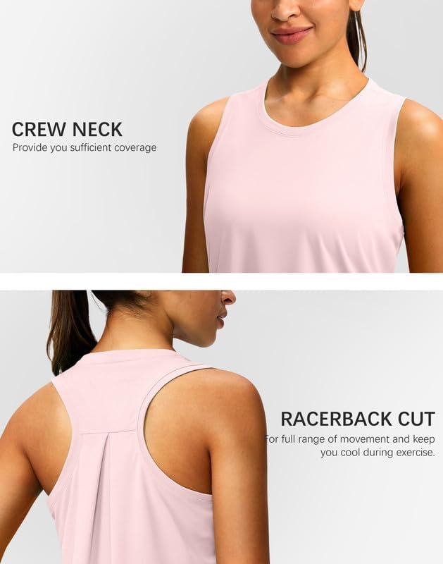 Skiennix Women's Athletic Tank Tops - Sleeveless Racerback Yoga & Gym Shirts | Loose Fit, Comfortable Design