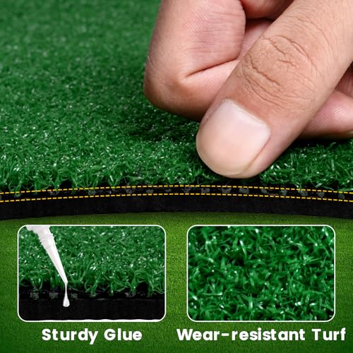 FARROLL Indoor/Outdoor Putting Green Mat with EVA Ball Stop Strips - Practice Golf