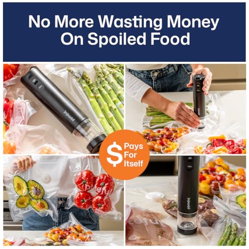 Plateful Handheld Vacuum Sealer with 30 Bags - Cordless Food Storage & Freshness Keeper