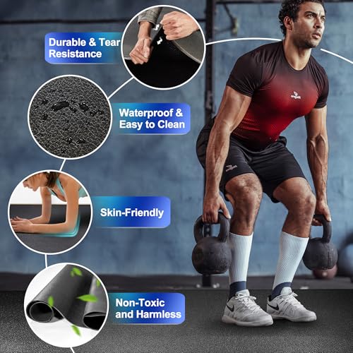 Large Exercise Mat 8x4ft Extra Thick Non-Slip Workout Floor Mat for Home Gym