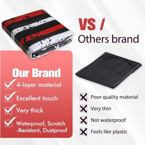 Outdoor Leather Waterproof Pool Table Cover 8FT Black Fitted for 6.5ft Billiard