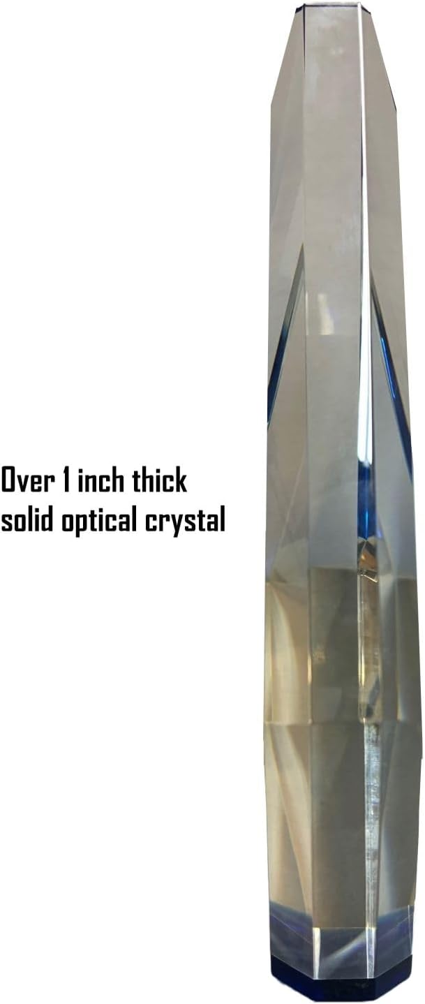 Regine Switzerland Customizable Solid Crystal Trophy - 8 Inch Personalized Award for Employee Recognition