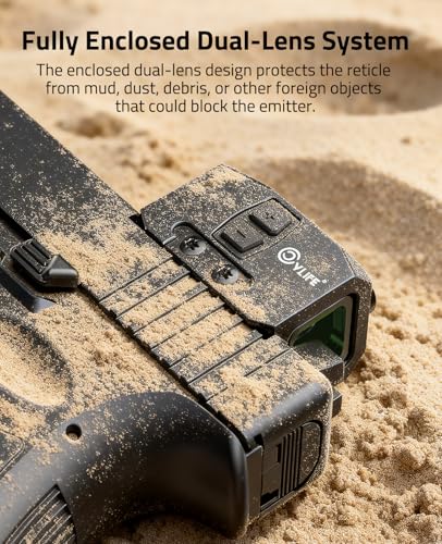 CVLIFE Green 3 MOA Dot Red/Green Enclosed Reflex Sight for ACRO, Shockproof & Solar Powered