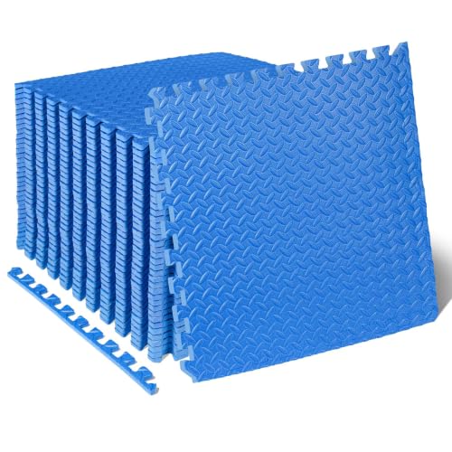 ProsourceFit Blue 36-Pack Interlocking EVA Foam Puzzle Exercise Mats 144 Sq Ft