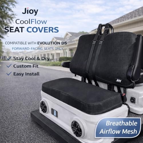 Jioy CoolFlow Breathable Seat Covers for Evolution D5 - Full Set, Black