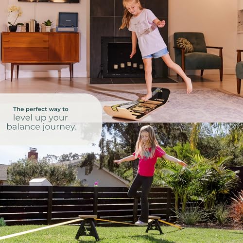 Freestanding Slackline Kit with A-Frames - No Trees Needed, Outdoor Balance Training