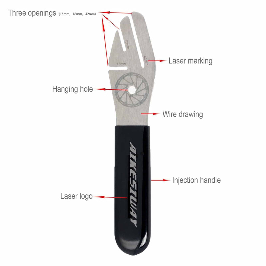 Rotor Truing Fork Bike Disc Alignment Tool Bicycle Brake Wrench,Bike Disc Brake Pad Adjustment Alignment Tool Gap Regulator,3 Slot Depths,Strong,Easy to Carry and Use (1 wrench & 2 regulators)