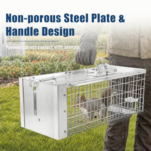 Live Animal Cage Trap for Rodents and Small Pests - Humane Catch and Release