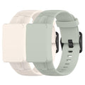 CORXEFXEF 2Pcs Watch Bands with Protector Case Fit for Whoop 4.0/5.0 Life MG/Peak/One,Waterproof Adjustable Band Replacement Strap,Soft Silicone Sports Loop Strap for Men & Women (Green&Beige)
