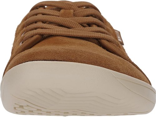 WHITIN Women's Genuine Leather Wide Barefoot Shoes Size 9 Zero Drop Wide Width Minimalist Fashion Sneakers Walking Tennis Sport Footwear Gym Footwear Comfy Flat Brown 40