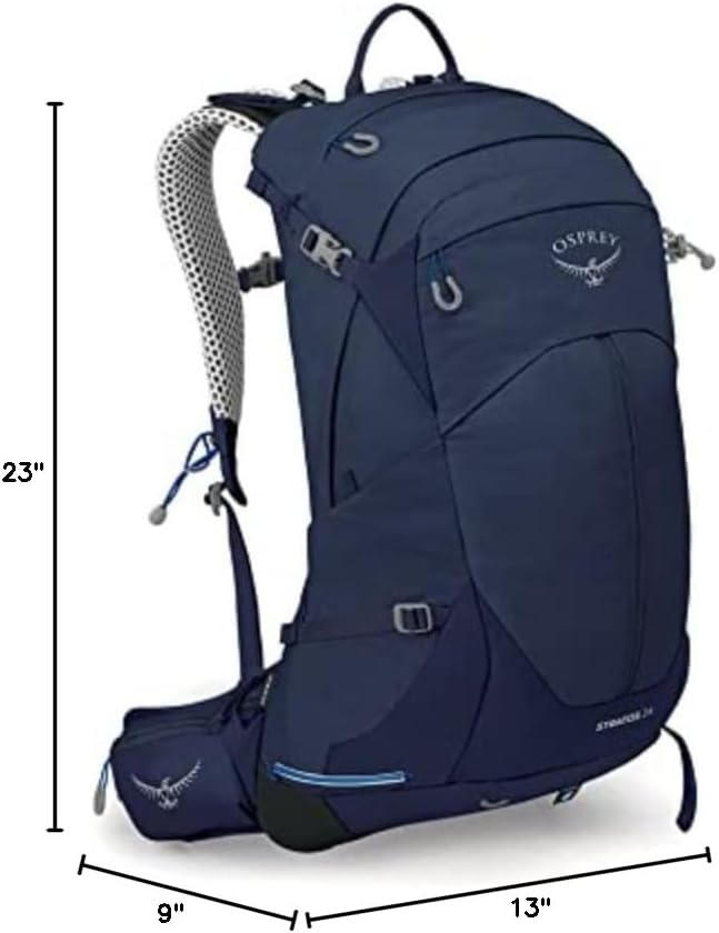 Osprey Stratos 24L Men's Hiking Backpack - Lightweight & Durable in Cetacean Blue