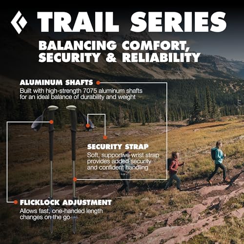 Black Diamond Trekking Poles - Picante 100-140cm Lightweight Aluminum Hiking Poles