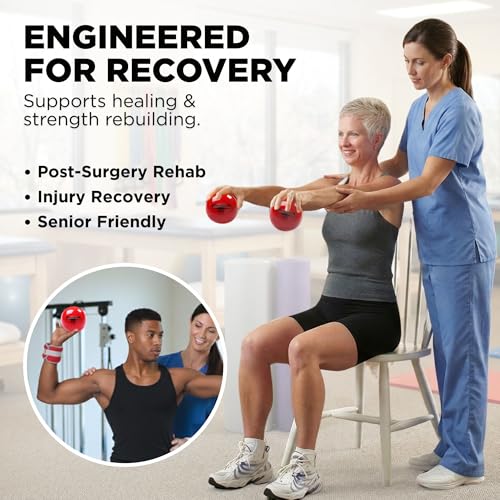 Theraband Soft Weighted Exercise Ball 3.3 Lb - Red