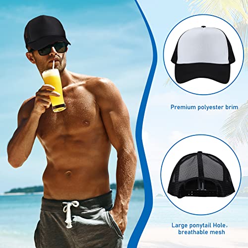 Bulk 48 Pack Sublimation & Embroidery Trucker Hats for DIY Printing
