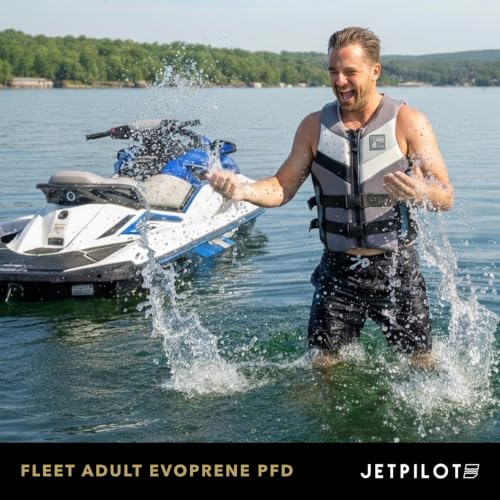 Jetpilot Fleet Evoprene Life Jacket PFD Medium-Large Gray USA CG Approved