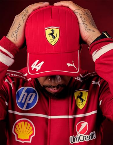 Red PUMA Ferrari F1 2025 Lewis Hamilton Driver Hat - Official Merchandise