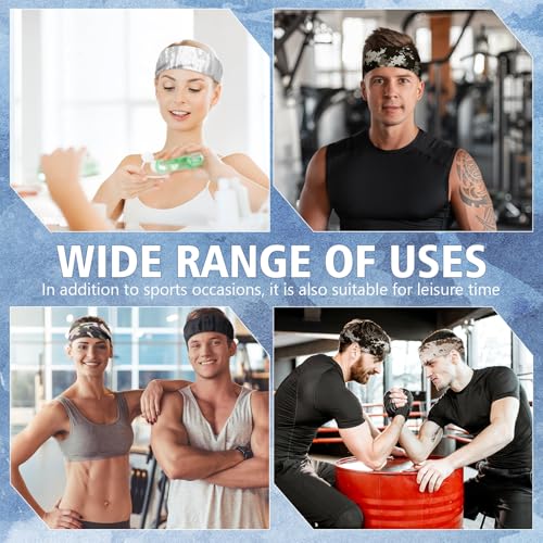 Lyrow 12 Pcs American Headbands for Men Running - Stylish Style