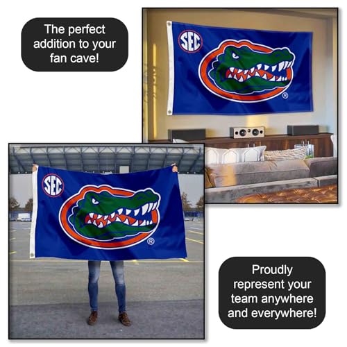 Florida Gators College Flag 3x5 ft with UV Screen Print & Metal Grommets
