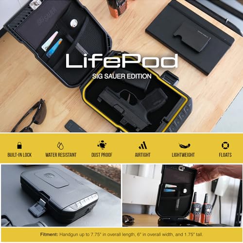 Biometric LifePod Waterproof Travel Case for Handgun & Electronic Lock - SIG SAUER Edition