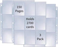 All Star Products 3-Pack Sports Trading Card Sleeves - 9 Pocket Pages for Baseball, Basketball & Football | Archival Quality Protection Sheets