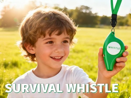 Kids Explorer Kit Compass Toy | Essential Outdoor Adventure Gear (Compass & Whistle Included) | Develops Sense of Direction, Gift for Boys & Girls（Green-com*Whistle）