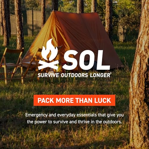 SOL Escape Bivvy with Hood - Emergency Survival Blanket 60 gsm - Reflects 70% Body Heat, Water-Resistant, Breathable for Outdoor Camping & Emergency