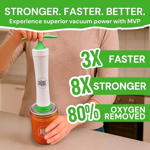 Mason Jar Vacuum Sealer Kit - 1 Pack Handheld High-Suction Food Sealer for Jars