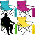 Extra Large Folding Camping Chairs with Carry Bag - Set of 4, Stylish