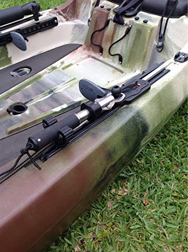 2 Pack Kayak Paddle Holder Mounts for Track Systems - Black