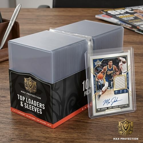 1000 Count Max Protection 35pt Top Loaders with Bonus Soft Sleeves - Trading Card Storage