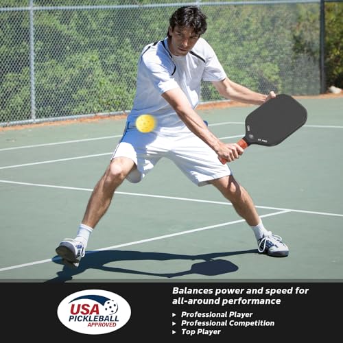 CZRR 16MM-2PCS Pickleball Paddles Set USA Approved Carbon Fiber Surfaces