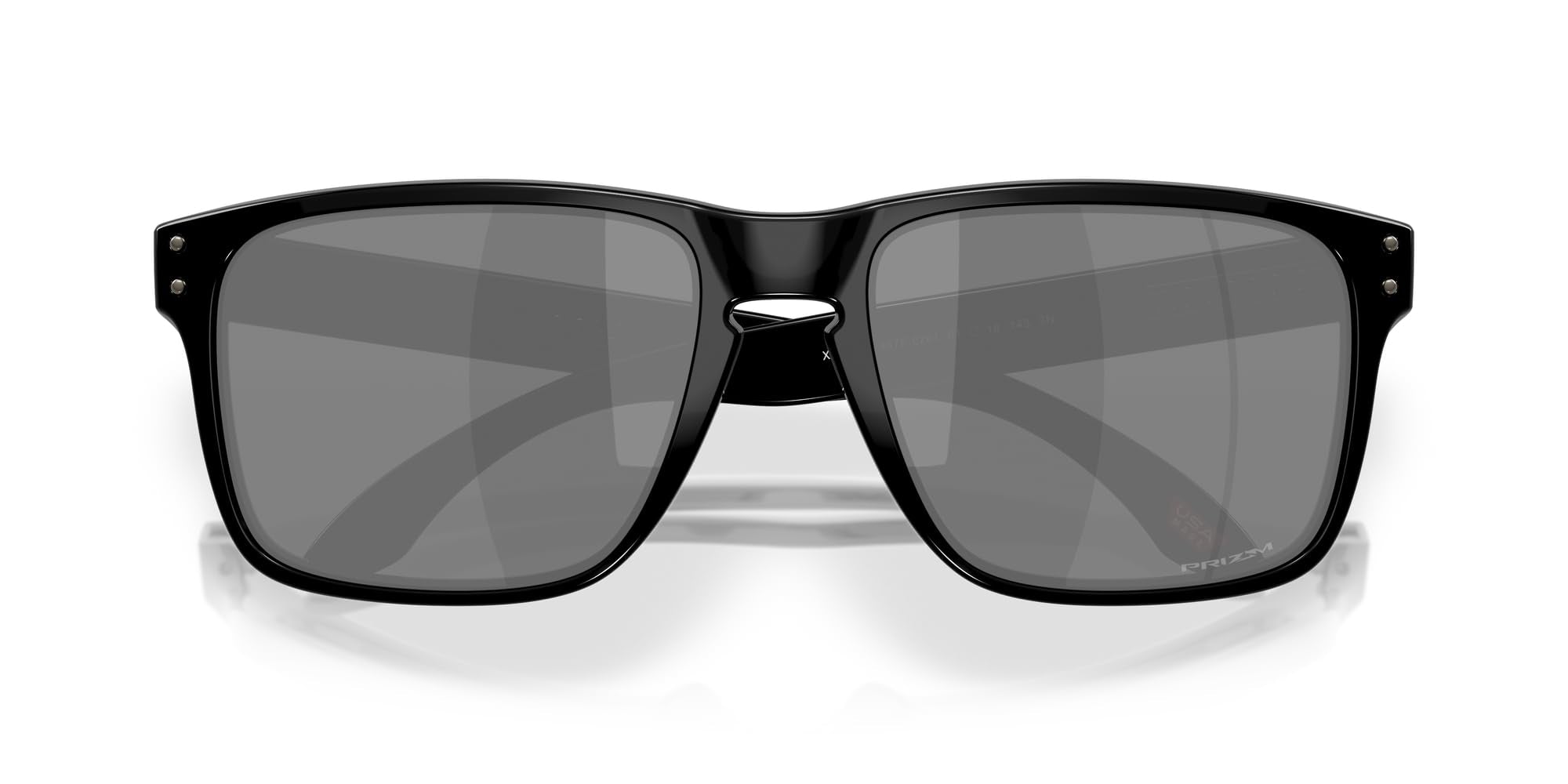Oakley OO9487F Holbrook XXL Low Bridge Fit Sunglasses, Polished Black/Prizm Black, 61 mm