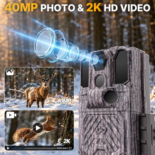 LynHawk Camo 2 Pack Trail Camera with No-Glow IR Night Vision, 0.05s Trigger, Waterproof Hunting Camera