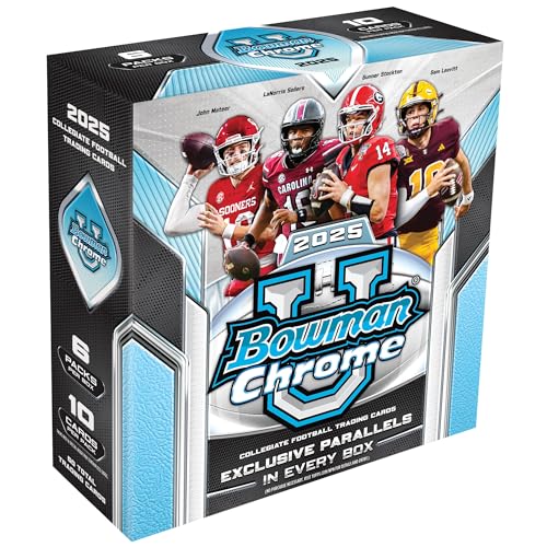 2025 Bowman U Chrome Football Mega Box - Factory Sealed College Trading Cards