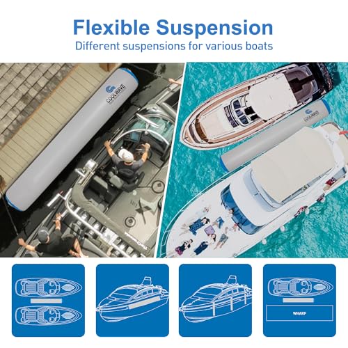 10'x18'' Inflatable Boat Fender - Heavy Duty Dock Bumper for Yachts & Fishing Boats