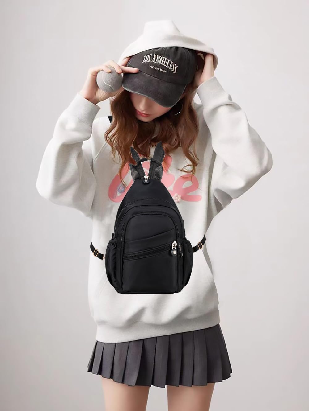 Xsecnua Small Crossbody Sling Bag - Versatile Mini Backpack for Travel | Stylish Chest Bag