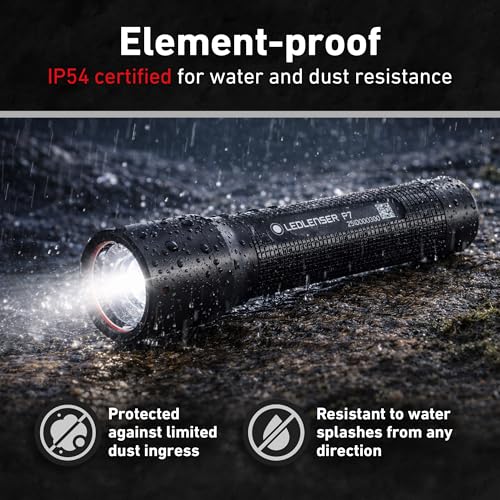 Ledlenser P7 LED Tactical Flashlight 650 Lumens, Adjustable Focus, Durable Aluminum Body