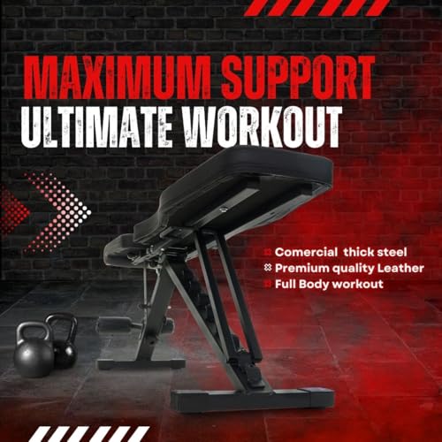 Adjustable Weight Bench - Heavy-Duty Foldable Gym Workout Equipment
