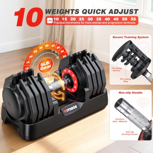 Adjustable Workout Bench with 10 Backrest Angles & Heavy Duty Frame