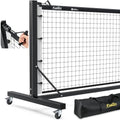 Fostoy Black Pickleball Net with Aluminum Frame & Dual Tension System