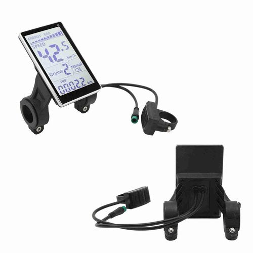Electric Display Panel E Scooter Speed Monitor, 5 Pin M5 LCD Panel Screen for 31.8 22.2mm Electric Bikes, 24V, 36V (Default), 48V, 60V Adjustable E Scooter M5 Display