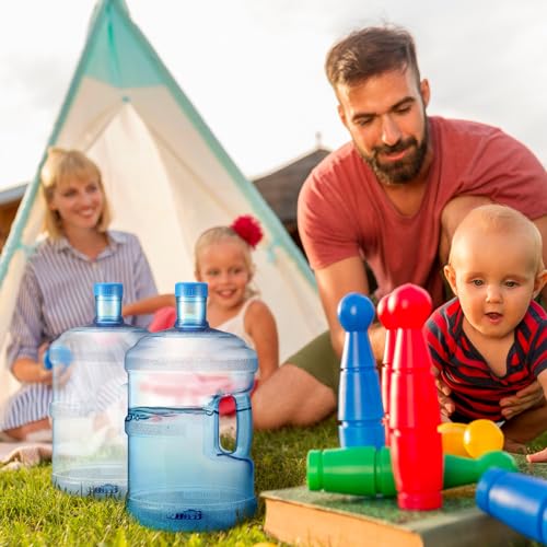 3 Gallon Water Jug Set - Reusable Plastic Water Bottles with Handles for Camping Outdoor Travel