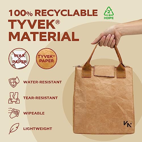 VonNova Women's Insulated Lunch Bag Classic Brown 7L Stylish & Durable Tote