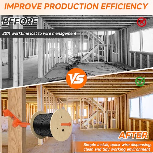 Heavy Duty Steel Cable Dispenser for Stud Mounting - Fast Wire Management