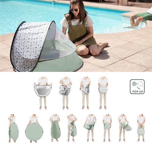 Babymoov Aquani 2-in-1 Baby Beach Tent & Paddling Pool - Provence, UPF 50+