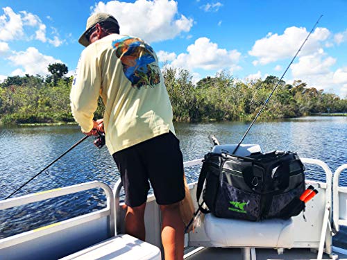KastKing Large Lunker Saltwater Tackle Bag - 19.7x13x10.6in Water-Resistant Fishing Organizer