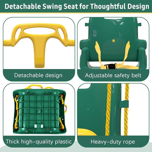 Yozoia Green Multifunctional Toddler Swing - Foldable Indoor & Outdoor Baby Swing
