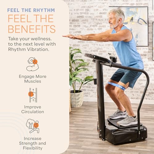 Lifepro Rhythm Full-Body Vibration Exercise Machine with 99 Speed Levels & Handrails